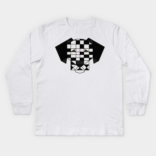 Dalmation - Geometric Abstract Kids Long Sleeve T-Shirt